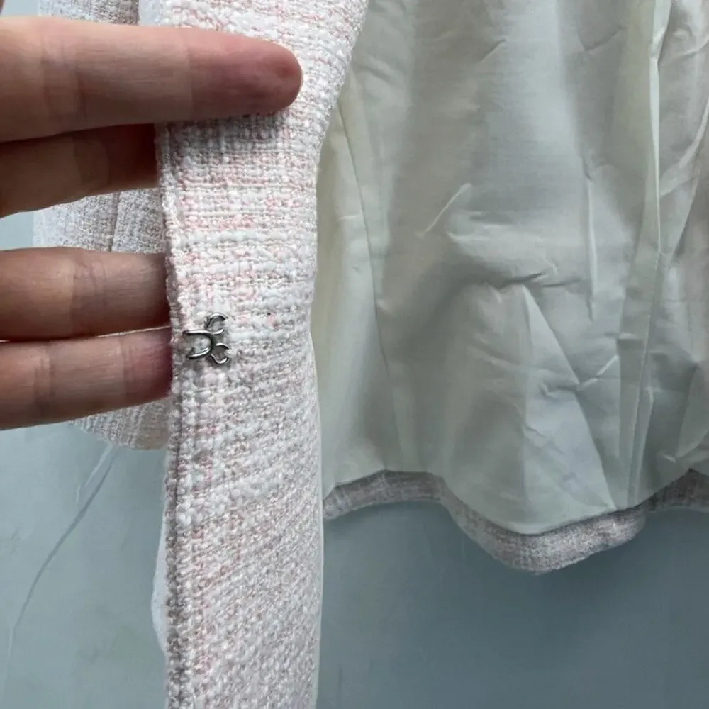 Preston & York Women’s 8 Light Pink, white and gold Tweed feminine Blazer - Picture 6 of 14